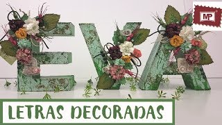 💚**Cómo decorar letras de cartón**💚**¡CRAQUELADAS!**💚