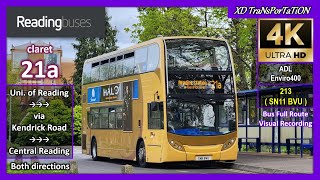 [Reading buses] claret 21a ~ UoR ➝ Reading Station ➝ UoR【4K UW】