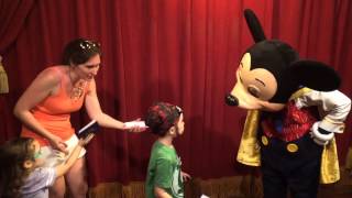 Aaron meets Mickey Mouse