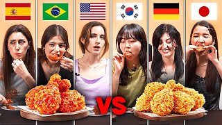 Korea VS USA CHICKEN WAR! FRIED Chicken VS Hot Chicken! 5 Different country's Foodies SELECT?