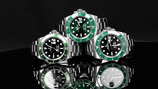 Ryan O'Conner about Rolex green trio at Topwatch HQ