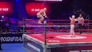 Arena Mexico 19/Abril/2024 Atlantis Jr  vs Mistico vs Máscara Dorada