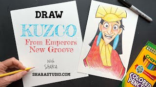 How to draw Kuzco from emperors new groove