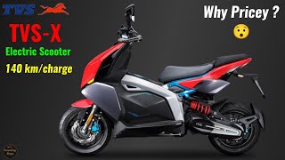 New TVS X High Performance electric scooter 2023 battery motor Specs Features Price details Hindi.