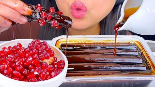 ASMR SOUR POMEGRANATE FRUIT ROLL UP LAVASHAK SNACK | MUKBANG | ASMR Phan