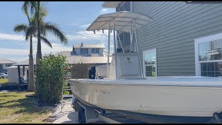 Salvage Restoration 2021 Cobia 21 Foot Bay Boat - Part 1