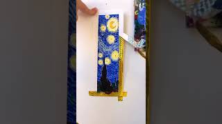 Van Gogh Starry Night- Bookmarks -Kitap Ayracı -Art -Akrilik Boya- #art #sanat #artist #shorts