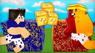 GELEIA VS GUI - QUAL CUBÃO DE LUCKYBLOCK VENCE? - MINECRAFT