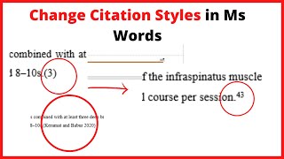 How to Change Reference Style in Word (Synopsis/Thesis Formatting)