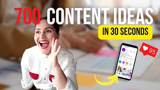 How To Generate 700 Content Ideas In 30 Seconds #shorts