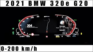 2021 BMW 320e 0-200 km/h Acceleration Przyspieszenie