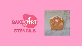 Gingerbread House Cookie: How to Decorate with Icicles Edger Cookie Stencil