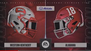 Western Kentucky (0-0) vs. Alabama (0-0) | NCAA 25 Simulation WEEK 1