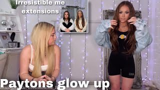 Giving Payton a glow up | irresistible me hair extensions | try on