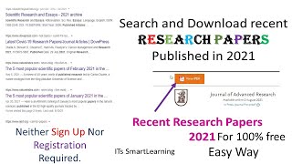 how to search and download research papers published in 2021 | download recent research papers