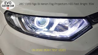 EVO Visibility: 2017 Ford Eco Sport Bi-Xenon projectors driving on road beam test HID 5500k