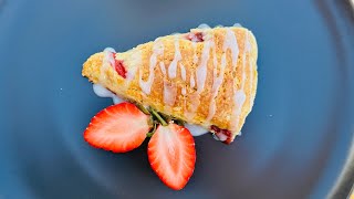 Buttery , Flaky and soft strawberry scones Recipe #scones #strawberry