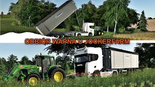 😱 Odbiór Wapna  U Jockerfarm W Farming Simulator19 😱 John Deer 6220 X2 Scania