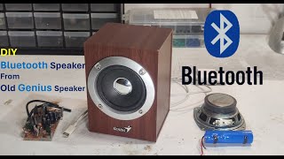 DIY Bluetooth Speaker from Old Genius Speaker // Genius SP-HF 280 tuning with Bluetooth