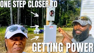 Helping My Mom Install A "200 Amp" Power Pole!!!! | TURNING RAW LAND INTO A BEAUTIFUL HOMESTEAD