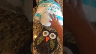 STUFFING YOUR OWL WITH RICE AND POLYFIL