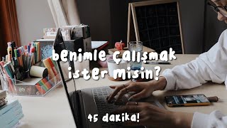 benimle 45 dakika çalışır mısın? | ortam sesli, gerçek zamanlı📚