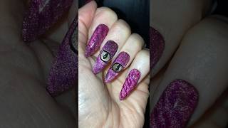 3D CAT EYE HALLOWEEN NAIL ART #nail #nailart #gelnail #halloweennails #halloweennailart