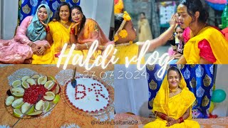 💫❤️Haldi Vlog | Rai ki Haldi 🥰 | The Glowy Girl ✨🤍 #haldivlog #dostkihaldi