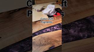 color shift pigments #woodworker #woodworking #epoxy #epoxyresin #charcuterie #charcuterieboard