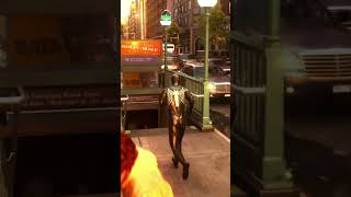 Peter is scared of the subway apparently #spiderman2 #spiderman #gamingvideos #gameshorts #subway