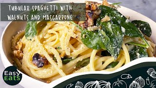 Tubular Spaghetti with Walnuts and Mascarpone