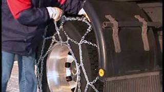 How to install snow chains on a commercial vehicle