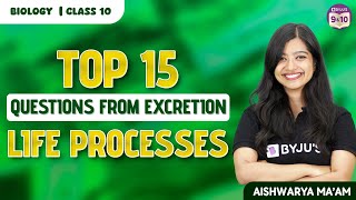 Top 15 Questions from Excretion | Life processes | Chapter 5 | CBSE 2024-25