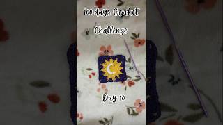 Sun moon granny square! 100 days crochet day 10 #grannysquare #crocheting #crochettutorial #crochet