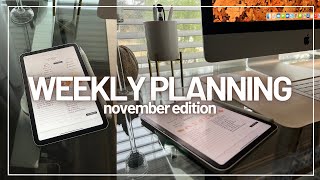 NOVEMBER 2023 WEEKLY PLAN WITH ME | updating my digital planner and prepping for the week ahead! ✍