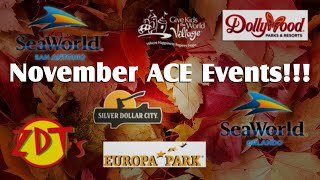 ACE Events Calendar For November 2023 - What Is Happening Near You?