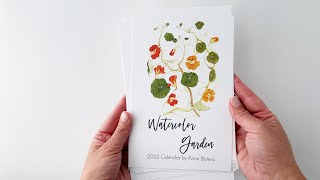 2022 Watercolor Garden Desk Calendar