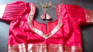 blouse ke naap ka blouse Banaye ...silk saree blouse cutting and stitching...