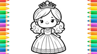 How To Draw A Princess Step By Step 👸 Princess Drawing Easy