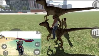 Funny Dinosaur game and speedboat - Indian bikes driving 3D.