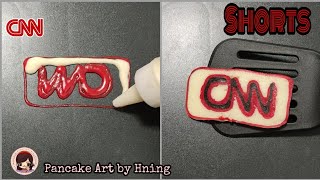 Shorts TV Network logo pancake art - CNN