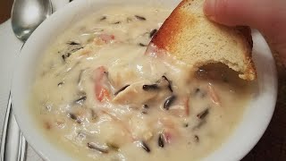 Cream of Chicken, Bacon, and Wild Rice Soup