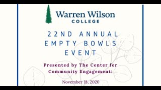 Warren Wilson College 22nd Empty Bowls Event