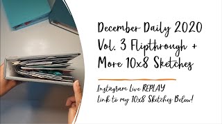 Dec Daily 2020 Vol 3 Flipthrough + Converting Pages to 10x8 Layouts (IG Live REPLAY - Sept 22, 2021)