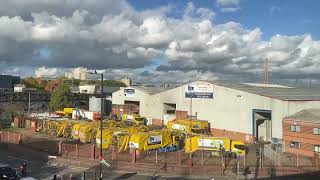 Pulling out of Birmingham Newstreet.  HS2 terminus works in development and Freightliner depot 2024