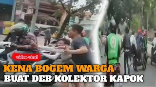 NASIB APES DEB KOLEKTOR !! dibikin kapok oleh para warga - rekaman cctv 2023