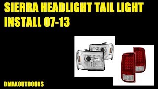 SIERRA HEADLIGHT & TAIL LIGHT INSTALL 07-13 Spyder drl led light bar