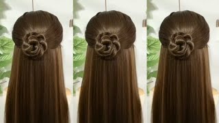 Best Open Hair Hairstyles.  Open Hair Bun Hairstyles .2021 Latest Hairstyles .Fashion Fiesta.