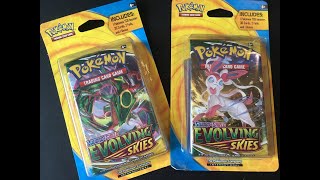 Walgreens Pokemon Evolving Skies Blister with (apparently) 30 cards, 2 foils and 1 bonus opening