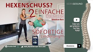 Ein Hexenschuss, wer kennt das nicht? Mit 2 Übungen bist Du schmerzfrei!